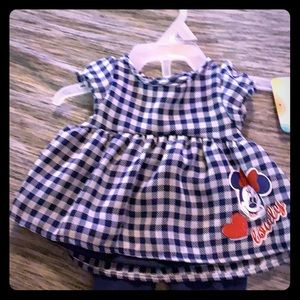 Newborn 2 piece Minnie Mouse set NWT